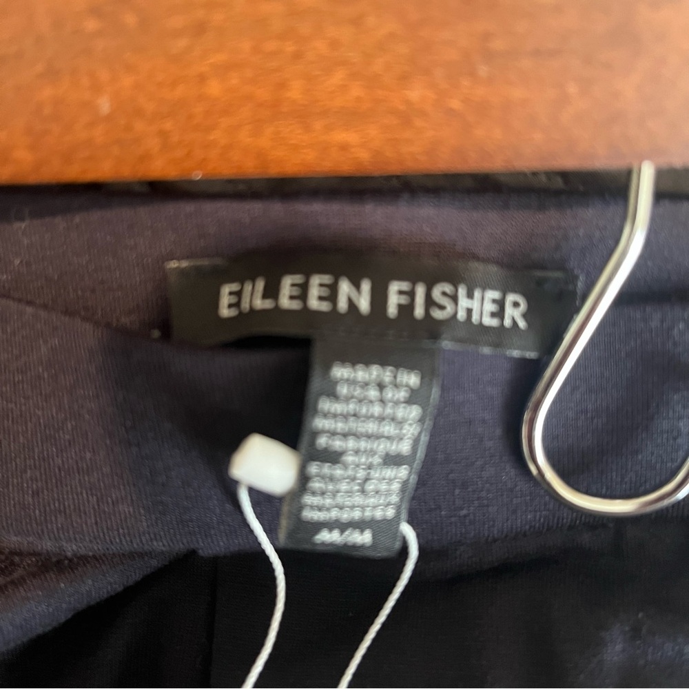 NWT Eileen Fisher Boho Wide Leg Yogi Culottes Cropped Jersey Navy Ink Pants SZ M - Picture 4 of 8